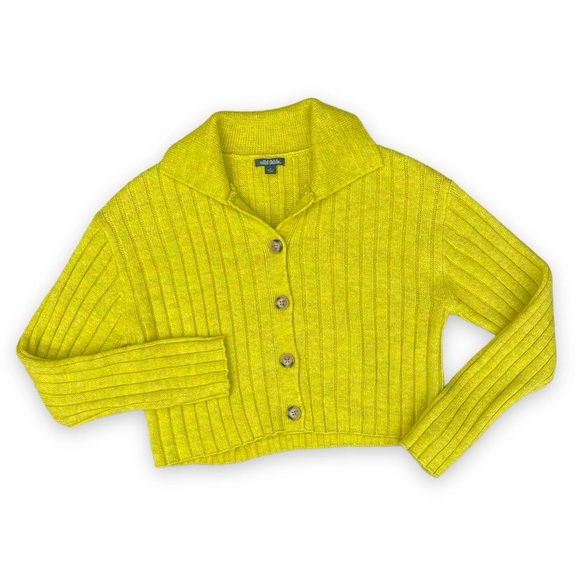 wild fable Sweaters - NWT-Wild Fable fluorescent yellow crop cardigan sweater size small